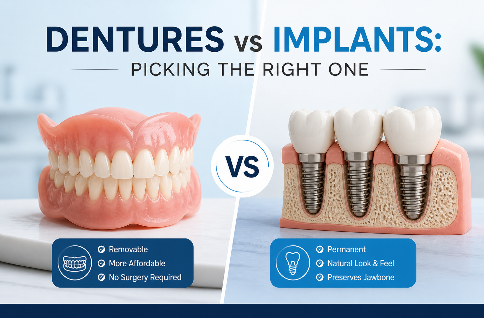 dentures vs implants comparizon image