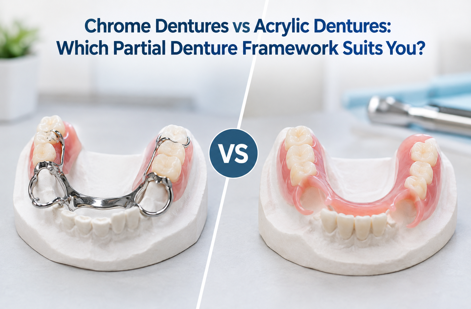 Chrome Dentures vs Acrylic Dentures